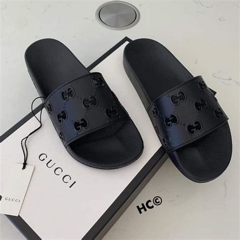 gucci jelly slides blue|all black Gucci slides women's.